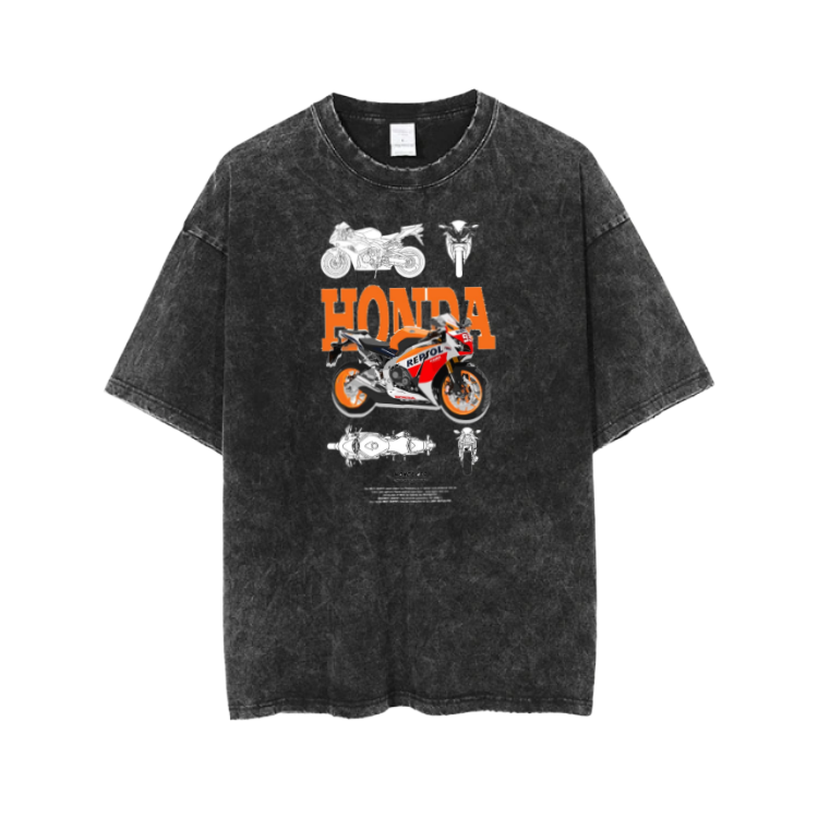 MOTOR CYCLE t- shirt One Size Washed 12