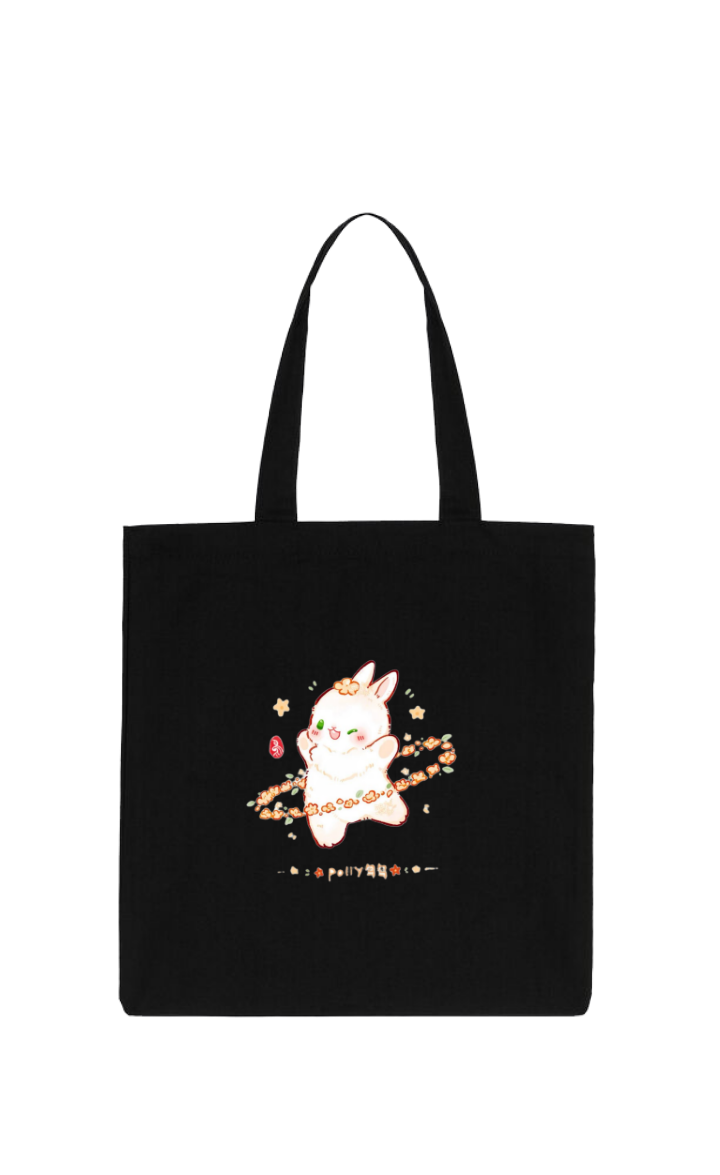 bunny tote bag White 12