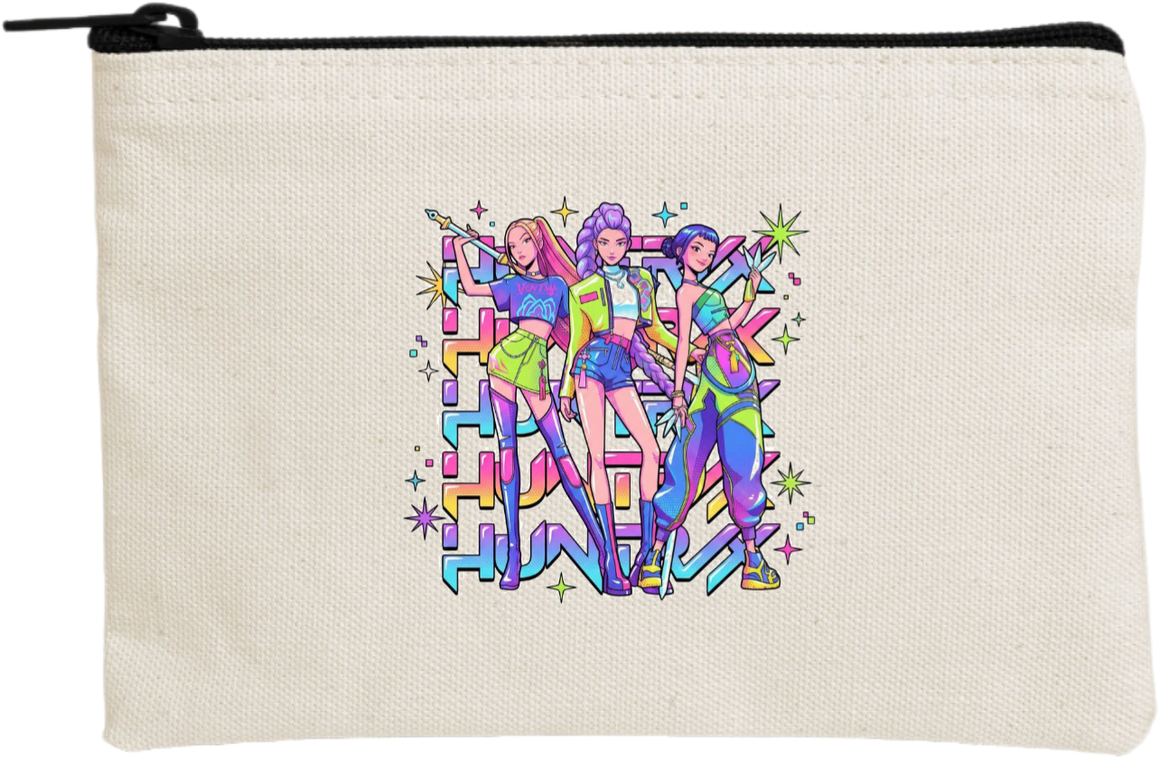 Hunterix kpop wallet pencil case Beige 12