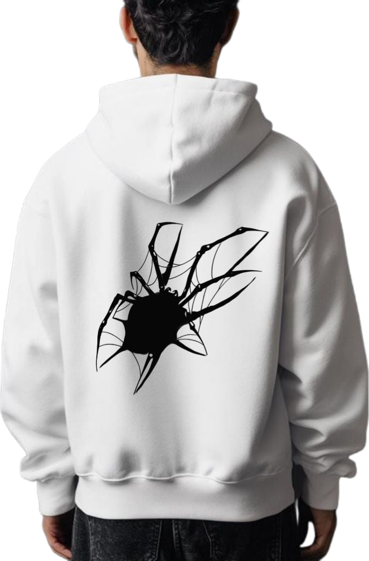 Goth Oversize Hoodie White Back 25