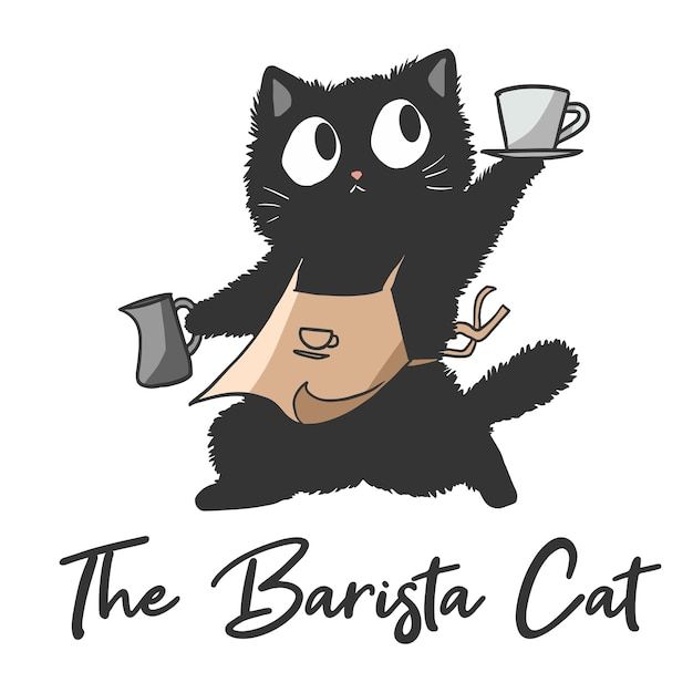 Sticker coffee The Barista Cat 12