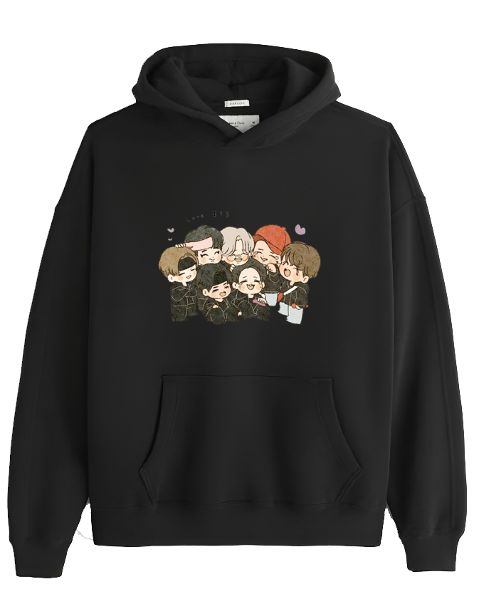Black pink One Size hoodie Black 12