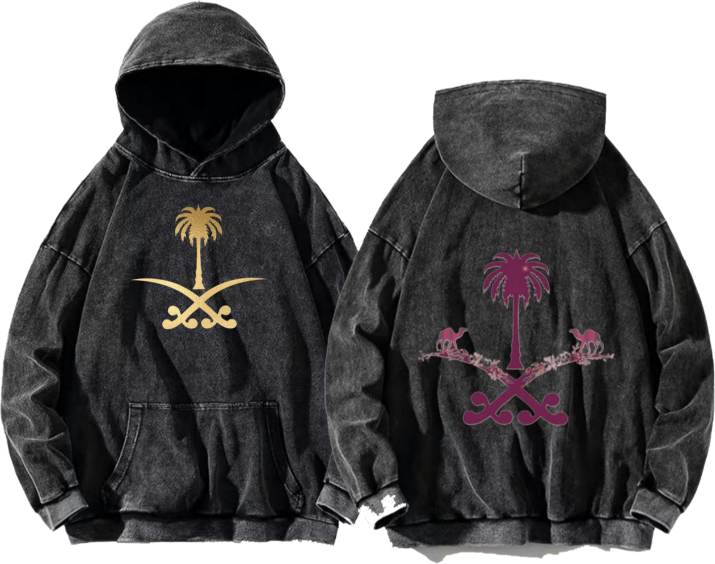 SaudIa Arabia saudi Oversize Hoodie Washed gray 12