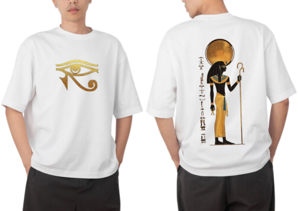 Egypt t- shirt Over Size White Back 12