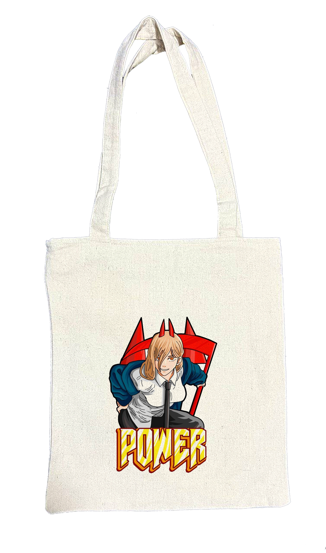 Chainsaw Man tote bag beige 15