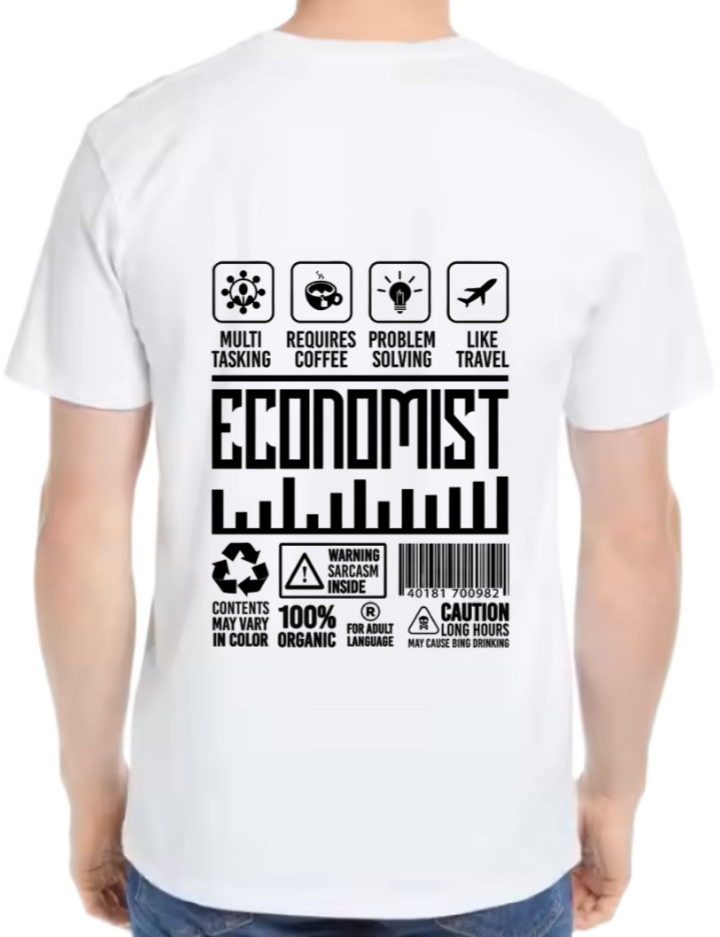 Economist Back text One Size t- shirt White Back 12