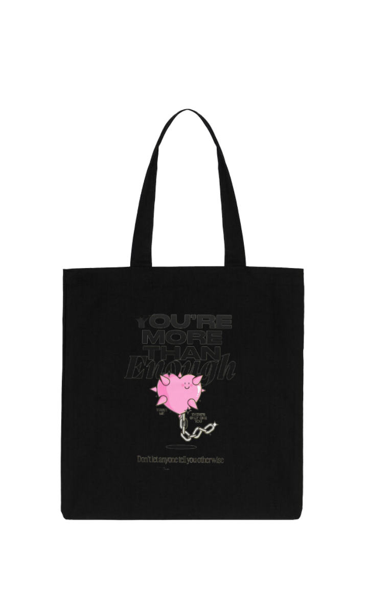 YOU'RE MORE AN Engh tote bag Black 199