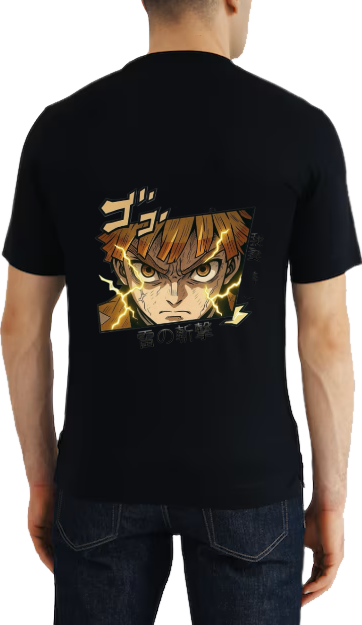 Demon Slayer t- shirt One Size Black back 12