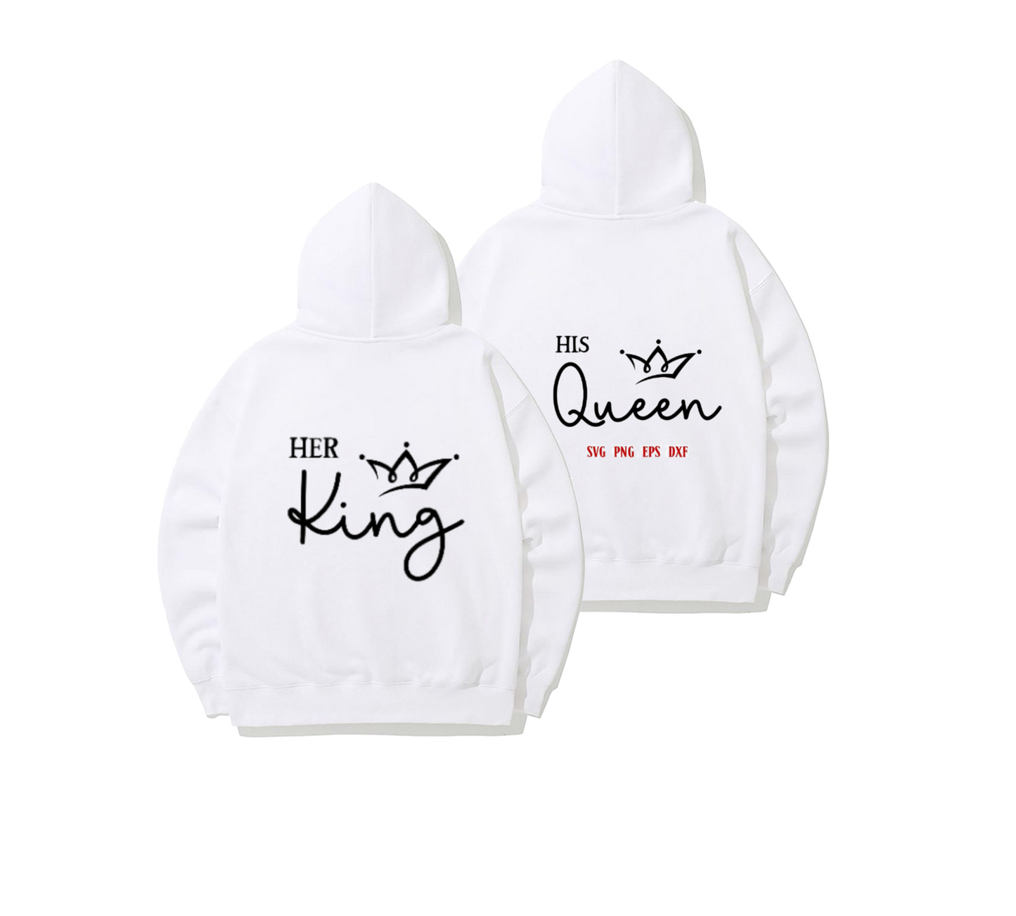 VaIentine coupIe Oversize Hoodie Cables White Back 12