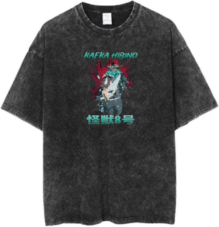Kaiju No. 8 t- shirt Over Size Washed 12