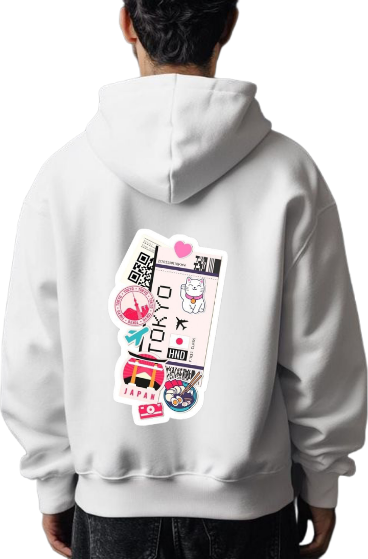 travel travellar Oversize Hoodie White Back 12