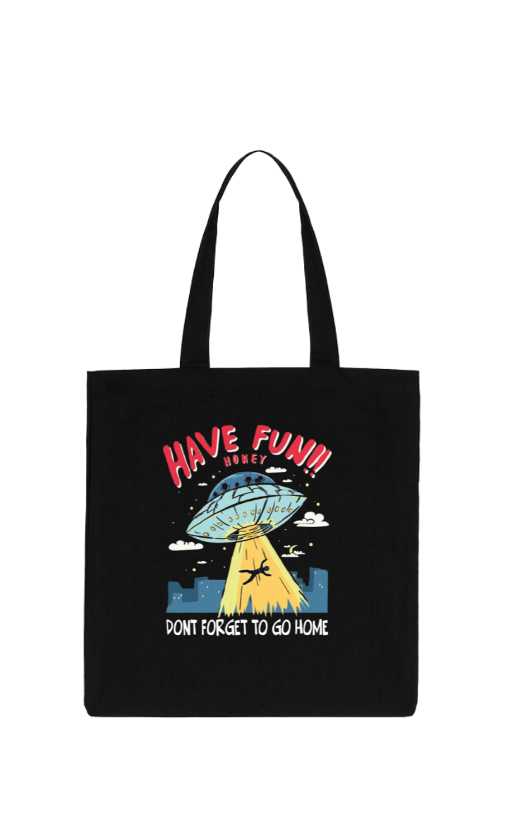 aliens tote bag Black 11
