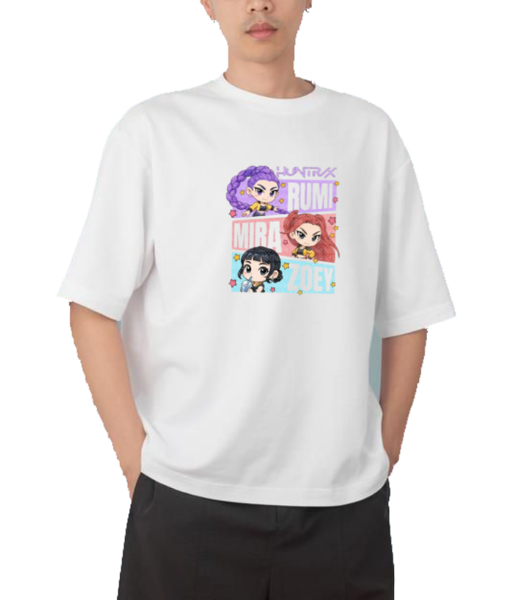 Hunterix kpop Oversize t- shirt White 12