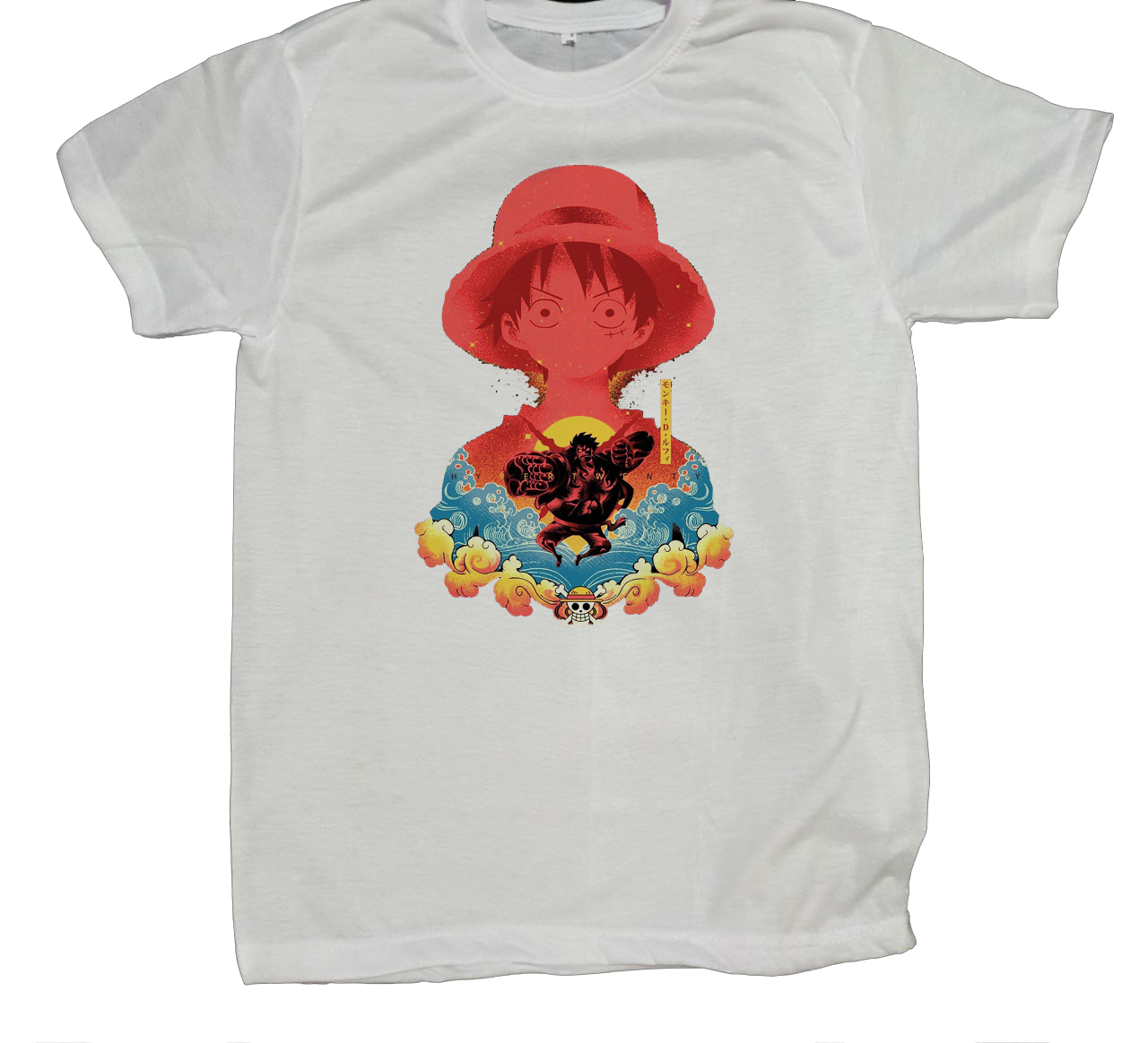 one piece t- shirt fat White 12