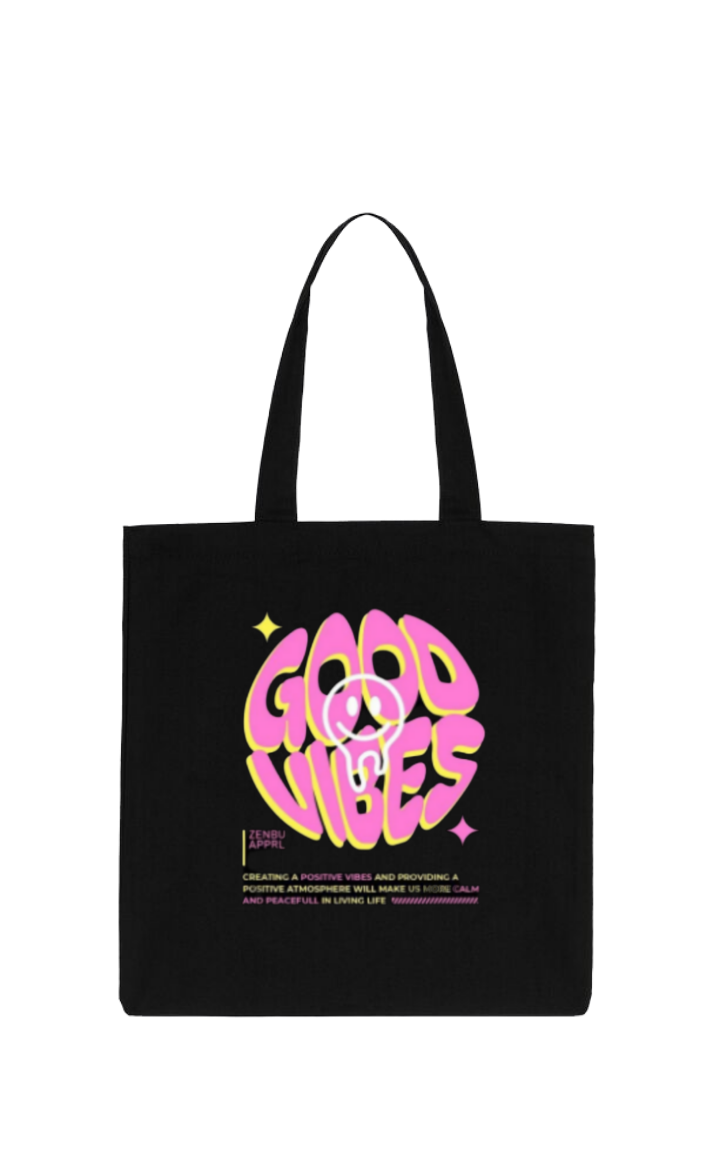 Good Vibes tote bag Black 130