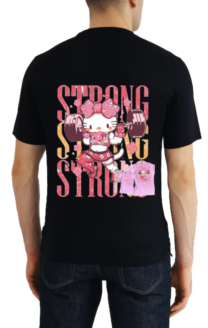 STRONG t- shirt One Size Black back 132