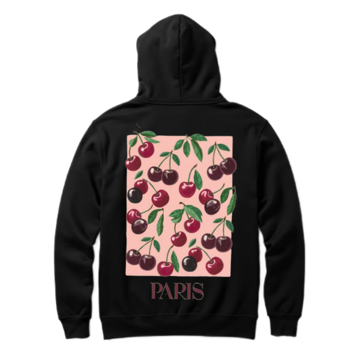 PARIS One Size hoodie Black Back 135