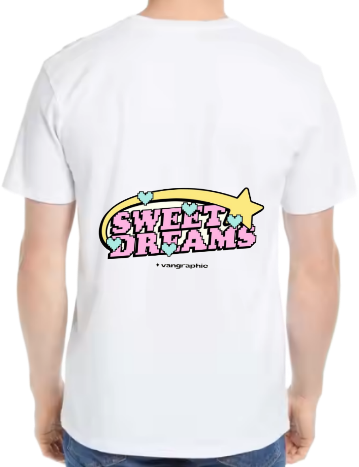 SWEET DREAMS t- shirt One Size White back 136
