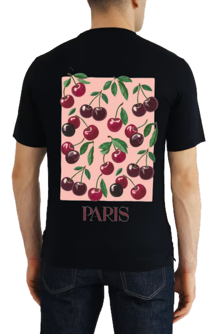PARIS t- shirt One Size Black back 137
