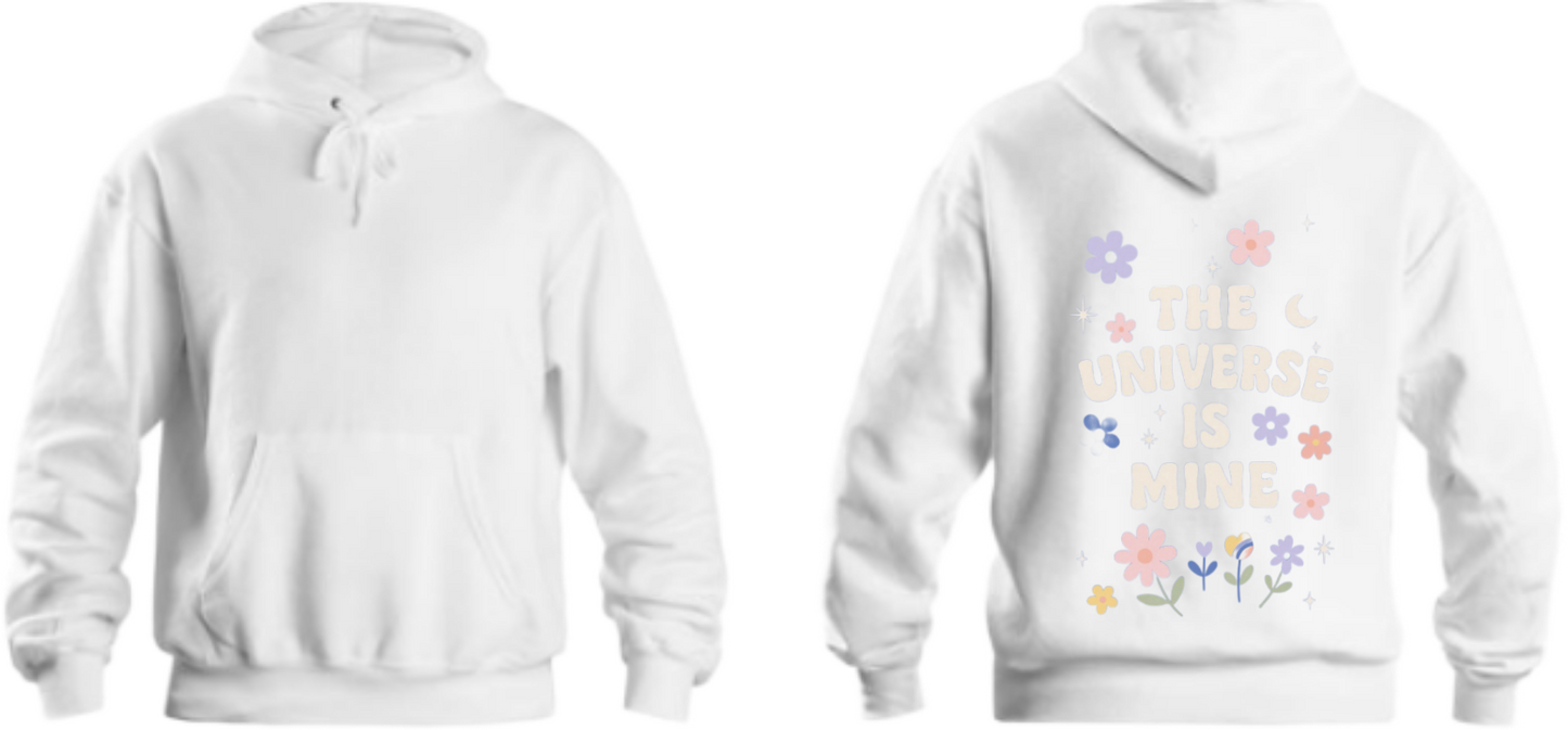* THE C UNIVERSE MINE * One Size hoodie White Back 13