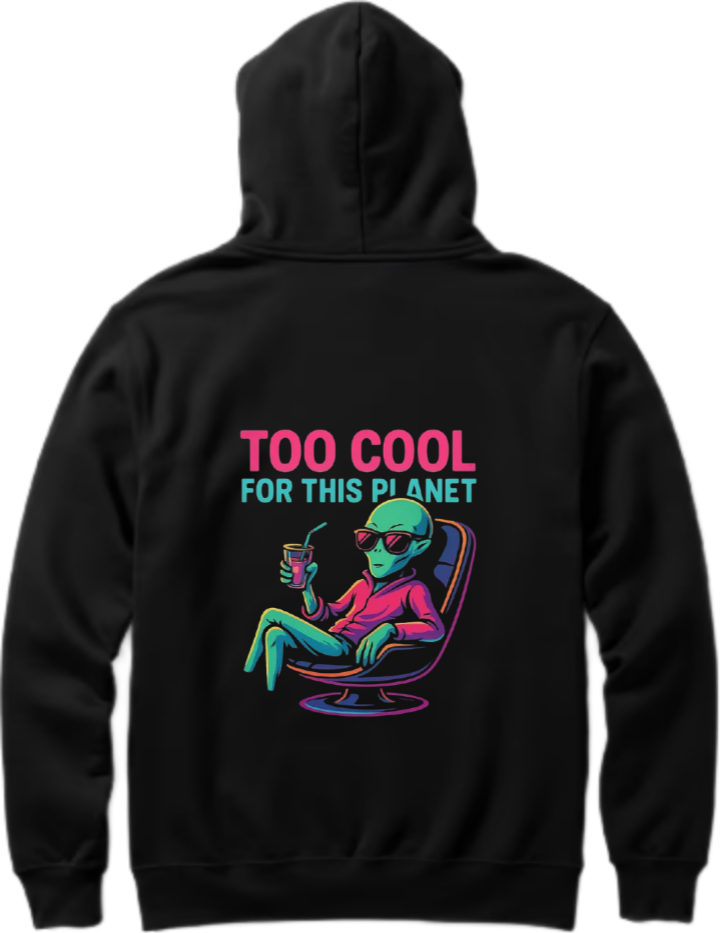 aliens Oversize Hoodie Back Black 11