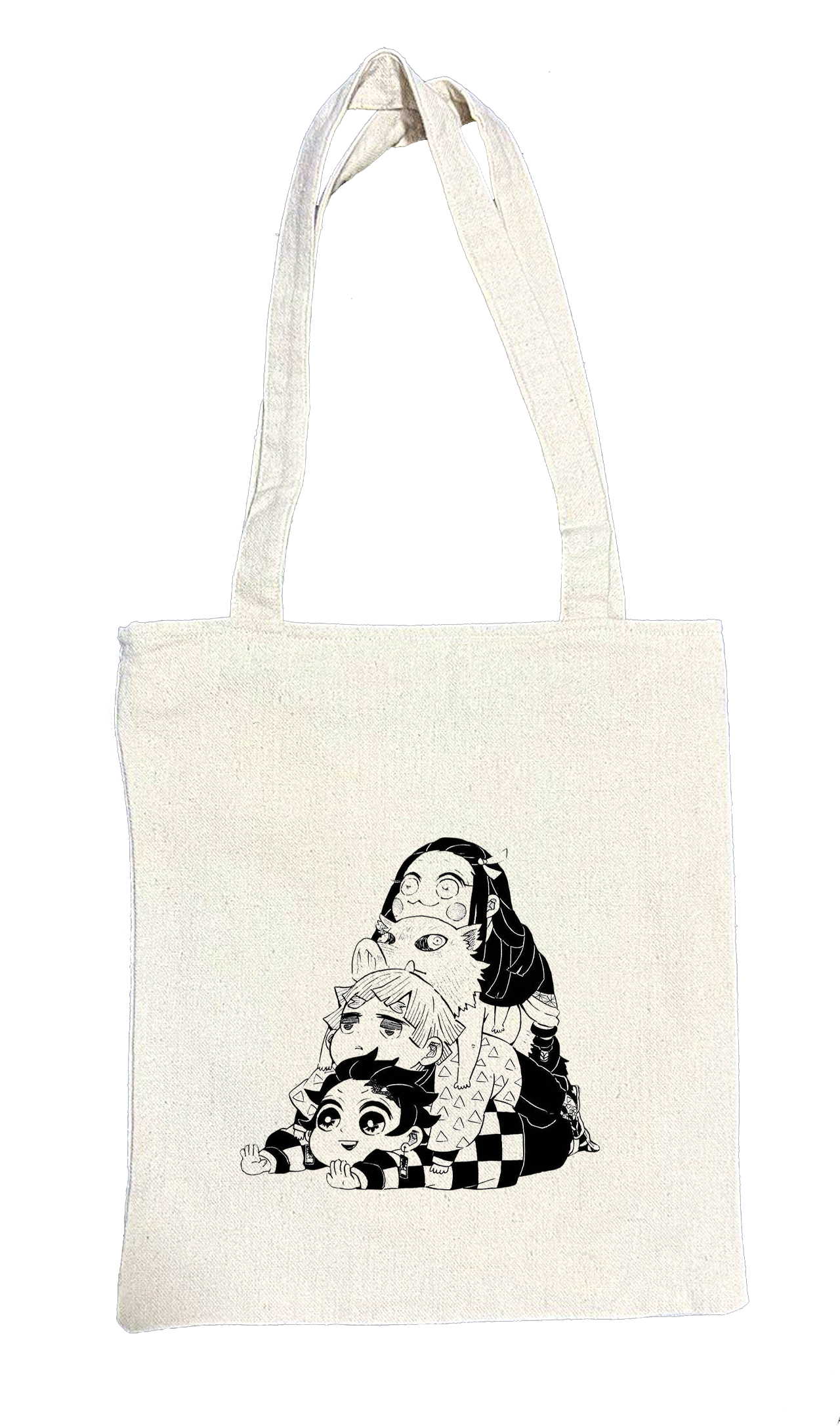 Anime Demon slayer nezuko tanjiro tote bag Beige 13
