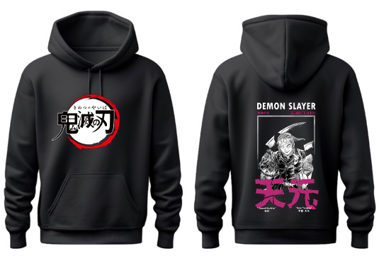 Anime Demon slayer nezuko tanjiro Oversize Hoodie Black 13