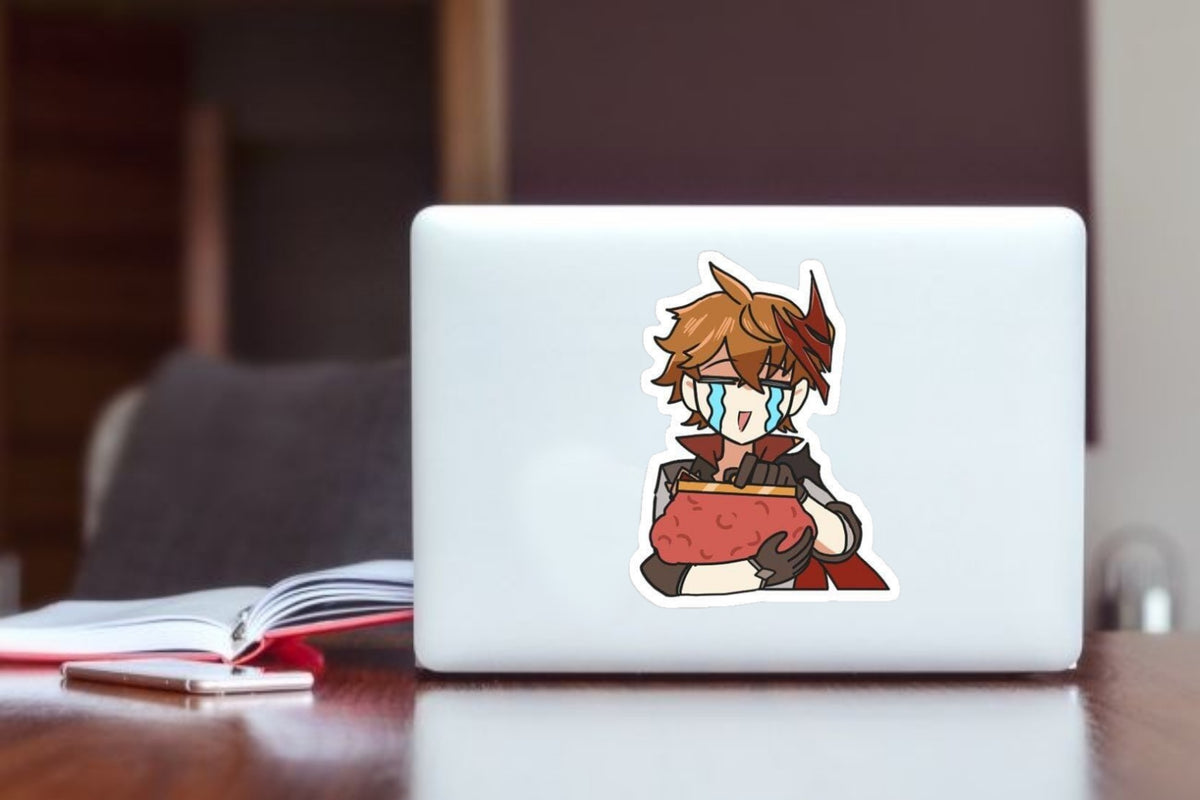 Childe Tartaglia Sticker - Genshin Impact Game Empty Wallet Crying Chibi Vinyl Decal for Laptop, Water Bottles, Phone Case, Cute Waterproof Gaming Meme Merchandise