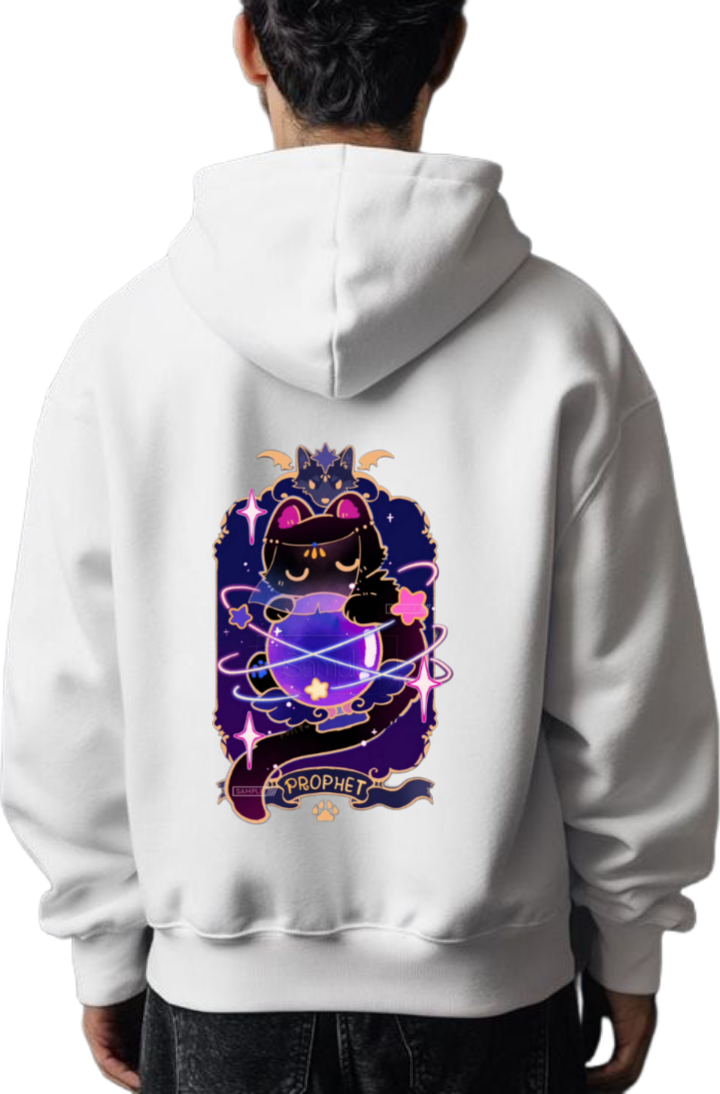 Original Character One Size hoodie White Back 13