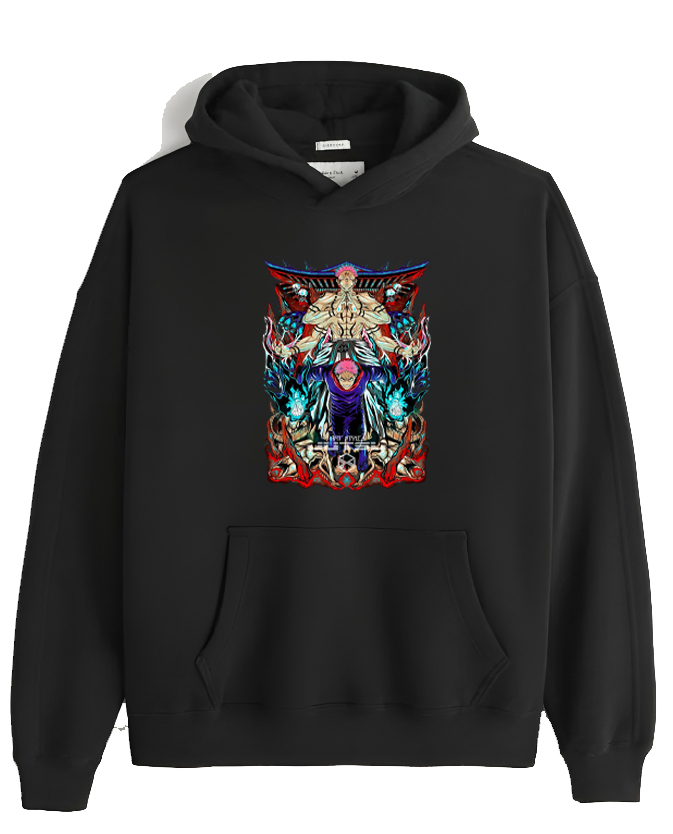 jujutsu kaisen GOJO Oversize Hoodie Black 13