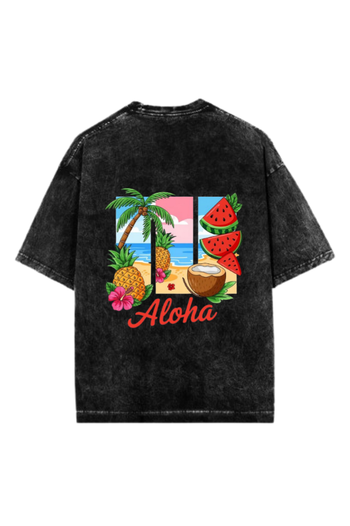 Summer Vibes One Size t- shirt Washed Back 13