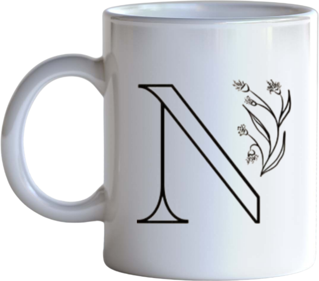 vector letter Mug N 13