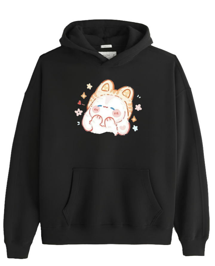 bunny Oversize Hoodie Black 13