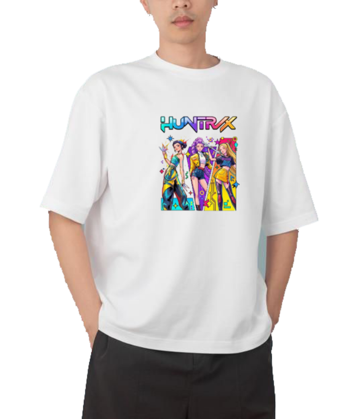 Hunterix kpop Oversize t- shirt White 13