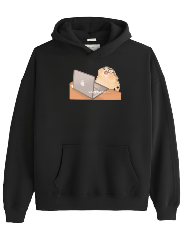 cat Oversize Hoodie Black 13