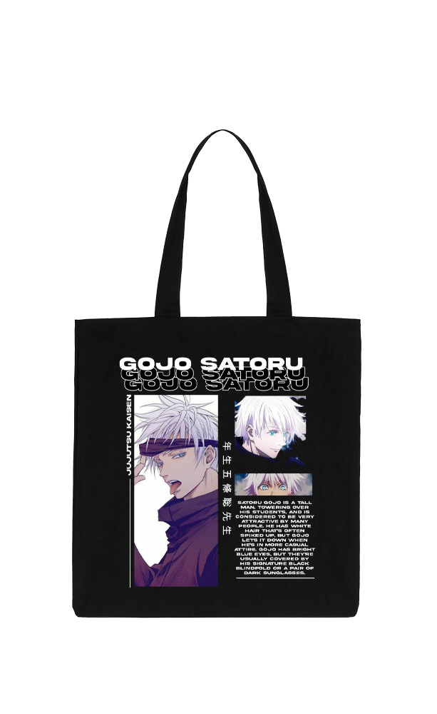 jujutsu kaisen GOJO tote bag Black 13