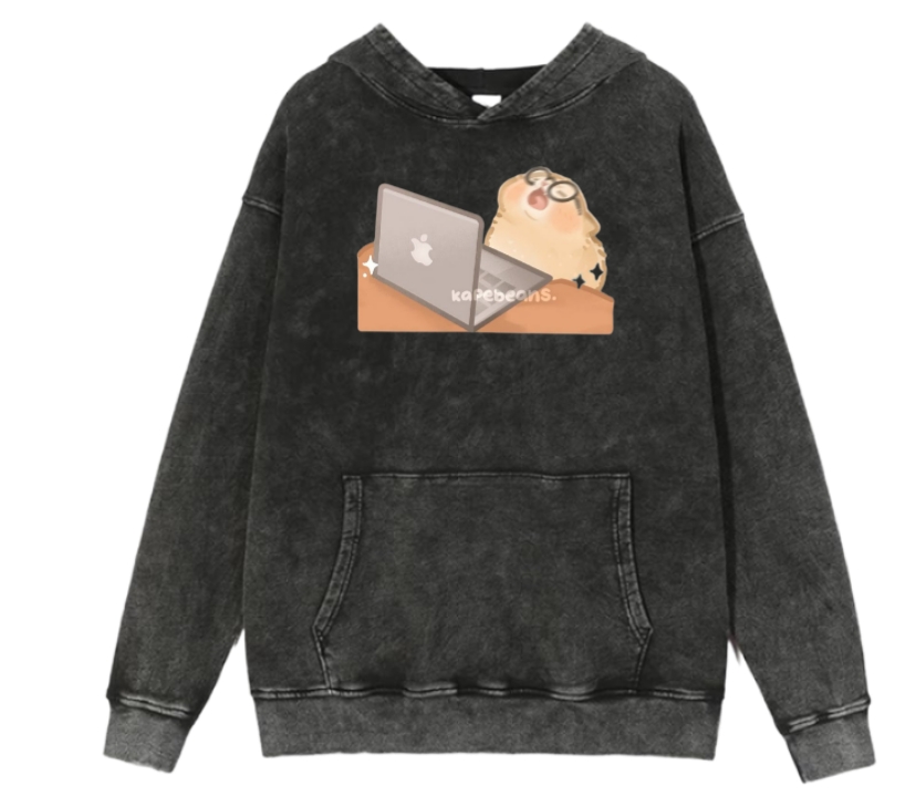 cat Oversize Hoodie Washed 13