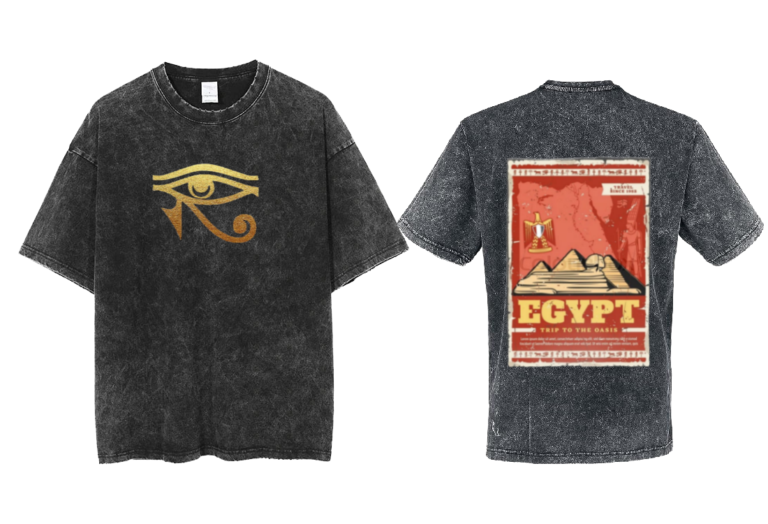 Egypt t- shirt Over Size Washed Back 13