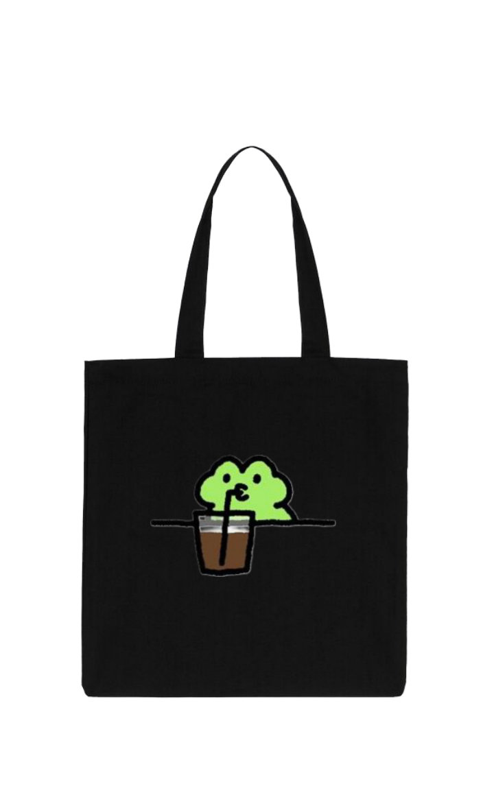 Frog tote bag Black 13