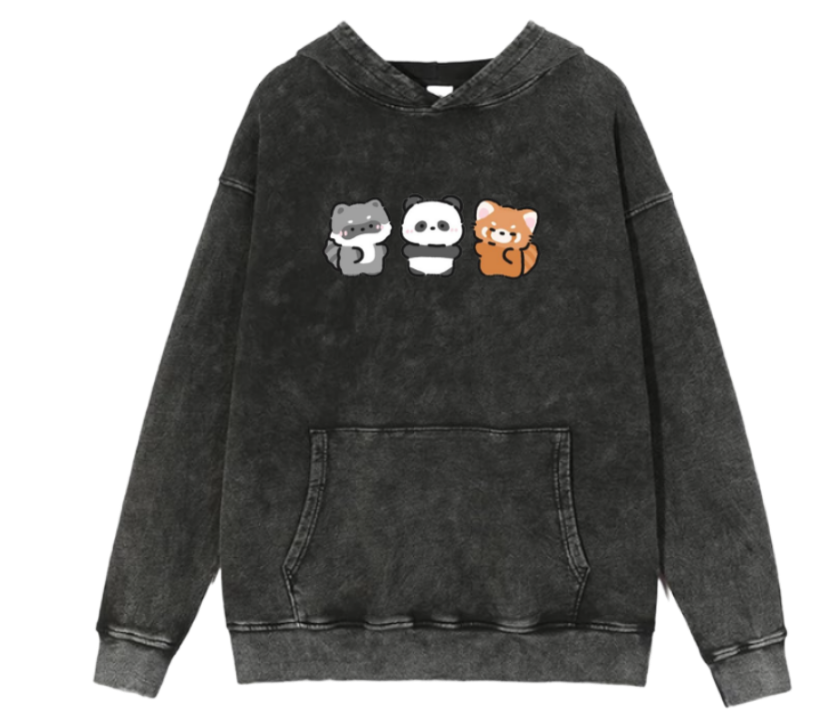 PANDA Oversize Hoodie Washed 13