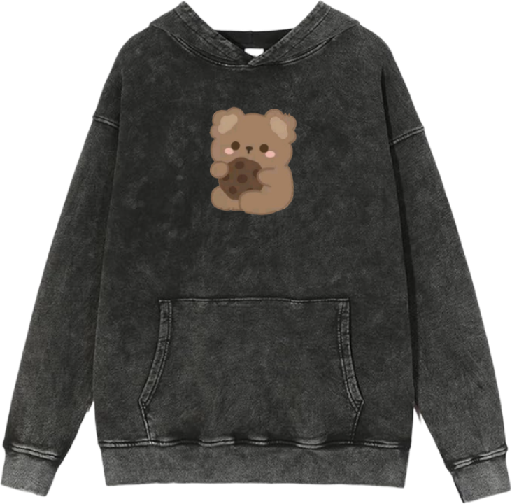 bear Oversize Hoodie Washed gray 13