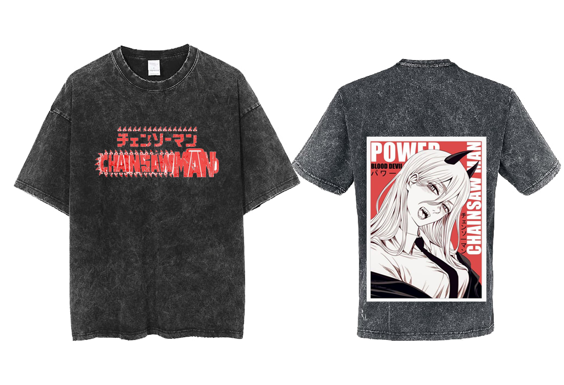 Chainsaw Man t- shirt One Size Washed Back 11