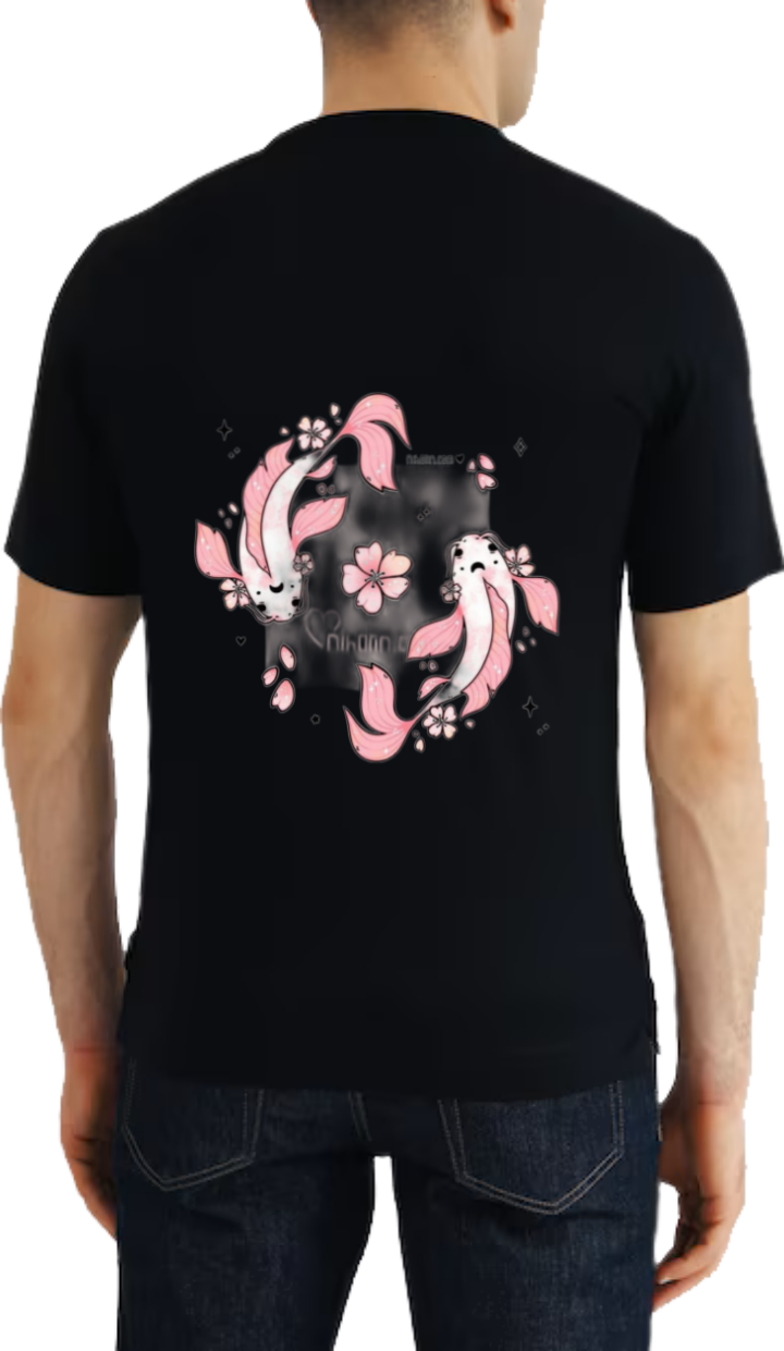 Koi t- shirt One Size Black back 13