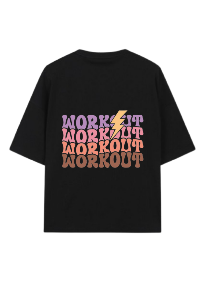workout gym pilates One Size t- shirt Black Back 13