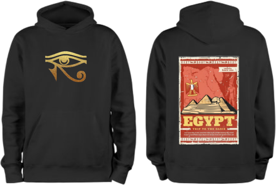 Egypt Over Size hoodie Black Back 13