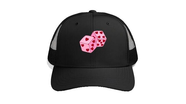 Baseball cap Black The luck dice make my mood serene... it's all love 189