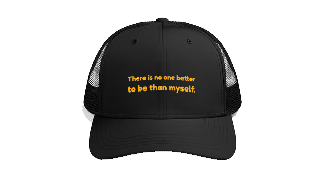 Baseball cap Black There is no one better to be than myself 192