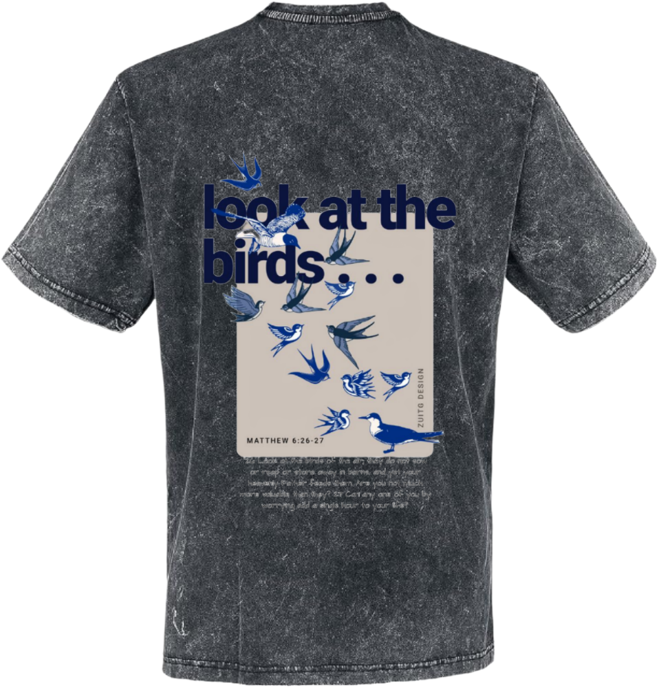 look at the birds... t- shirt One Size Washed Back 14