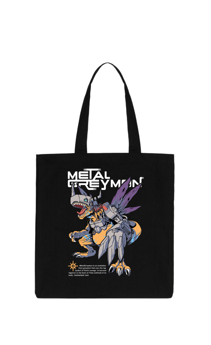 Digimon Adventure tote bag Black 14