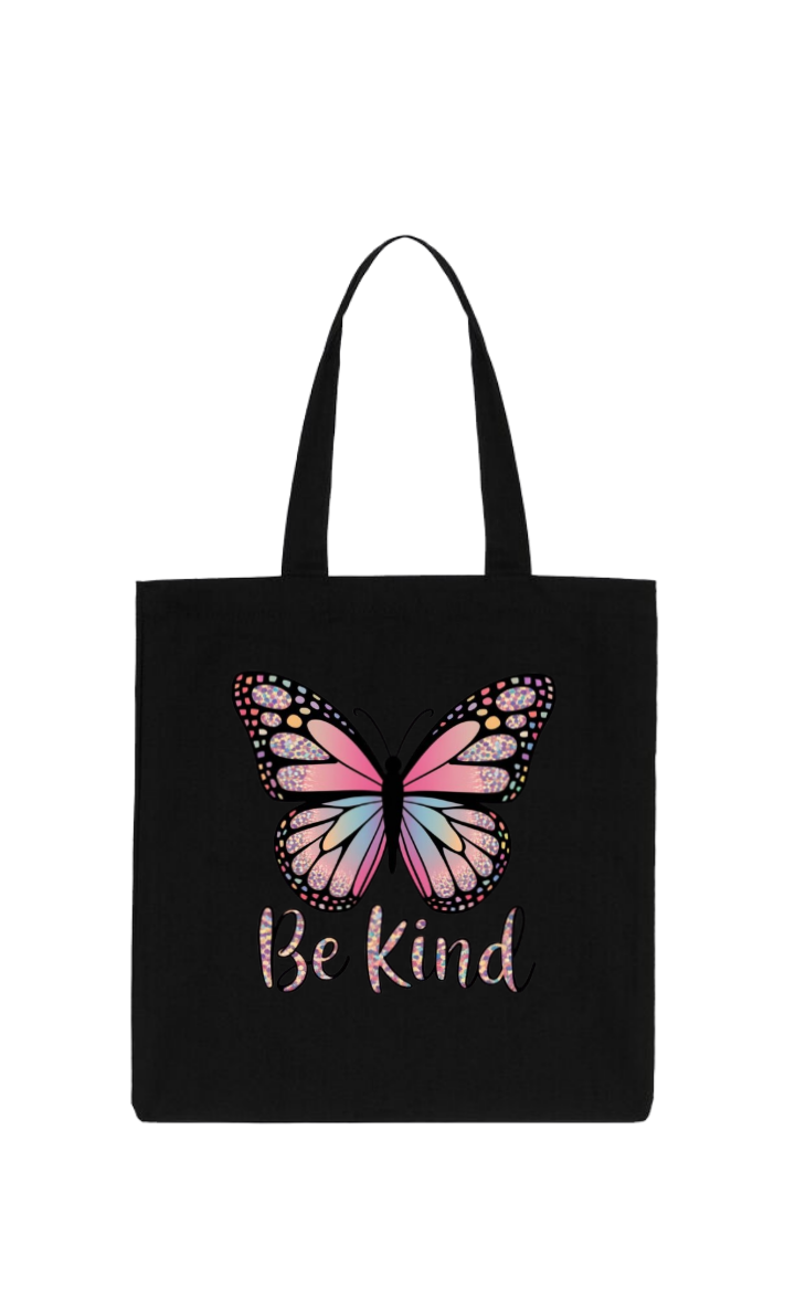 butterflies tote bag Black 14